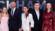 FILE: Harper Beckham, David and Victoria Beckham, Brooklyn and Nicola Peltz Beckham at premiere of TV programme 'Beckham', 3 Oct 2023, London 