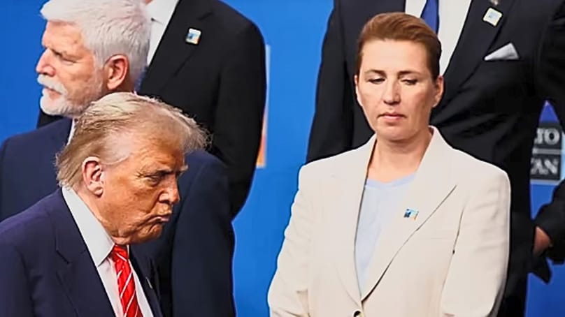 Trump és Frederiksen a NATO 2025-ös hágai es közgyűlésén