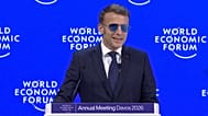 French President Emmanuel Macron gives a special address at the World Economic Forum in Davos, 20 January 2026