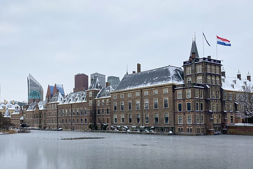 Τα κτίρια του ολλανδικού κοινοβουλίου στη Χάγη, 9 Φεβρουαρίου 2021