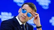 French President Emmanuel Macron raised a few eyebrows by choosing to wear reflective Aviators during the annual World Economic Forum at Davos in Switzerland, 20 Jan 2026 