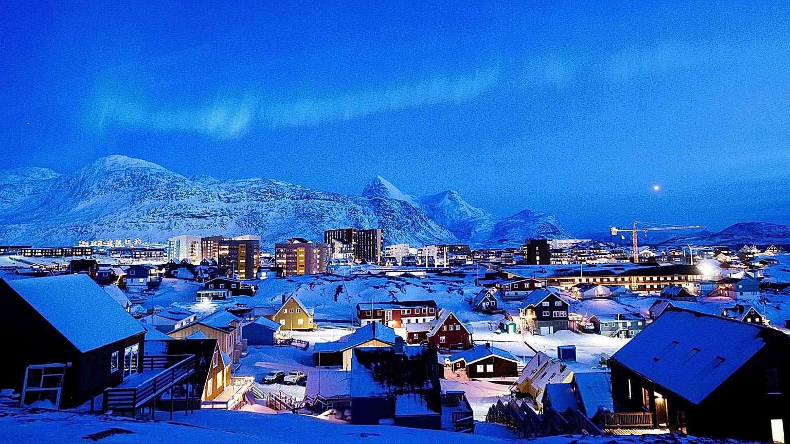 An Aurora Borealis is seen in the sky above Nuuk, 20 January, 2026