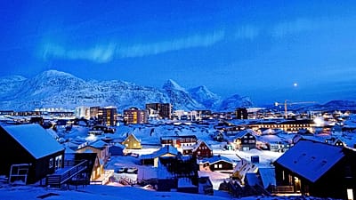 An Aurora Borealis is seen in the sky above Nuuk, 20 January, 2026