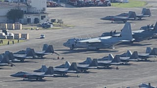 هواپیماهای نظامی آمریکا در پورتوریکو پیش از حمله به ونزوئلا