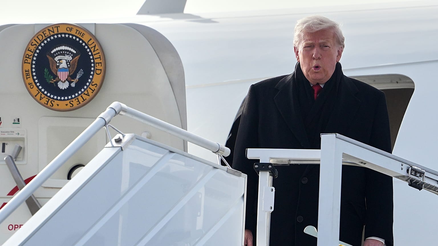 President Donald Trump arrives in Zurich, Switzerland on 21 January 2026, before speaking at the World Economic Forum in Davos.