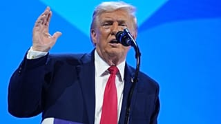 President Donald Trump addresses the audience during the Annual Meeting of the World Economic Forum in Davos, Switzerland, 21 Jan 2026. 