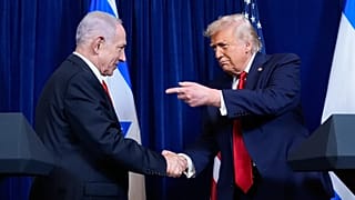 US President Donald Trump shakes hands with Israel's Prime Minister Benjamin Netanyahu at Mar-a-Lago in Florida, 29 December, 2025