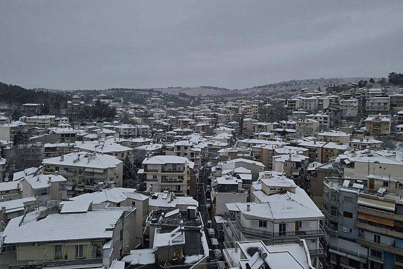 Έντονη χιονόπτωση στην πόλη της Κοζάνης, Τετάρτη 21 Ιανουαρίου 2026.