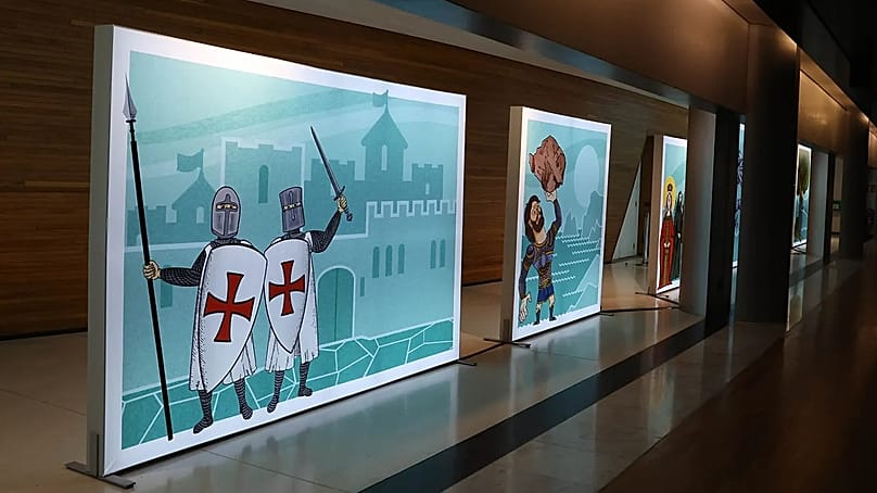 The exhibition features eight famous Cypriot myths including the Knight's Wine