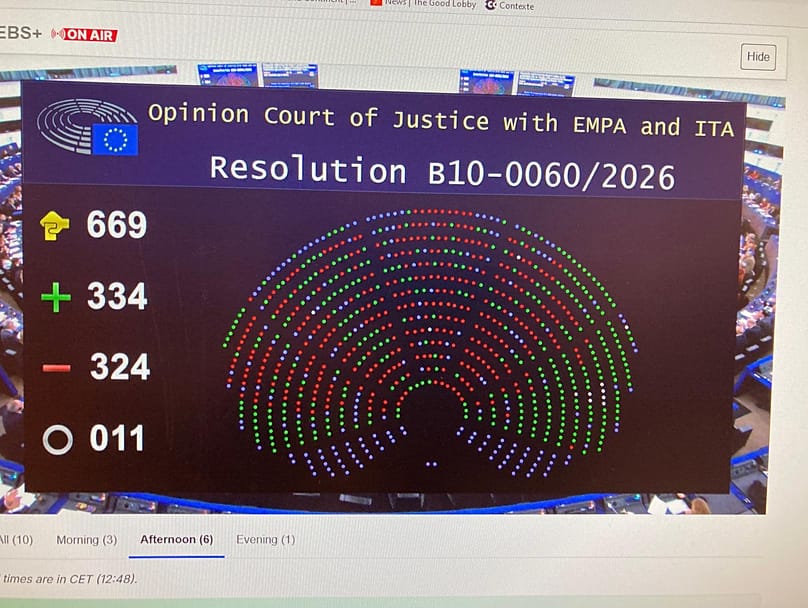 The vote fractured almost all the Parliament's political groups