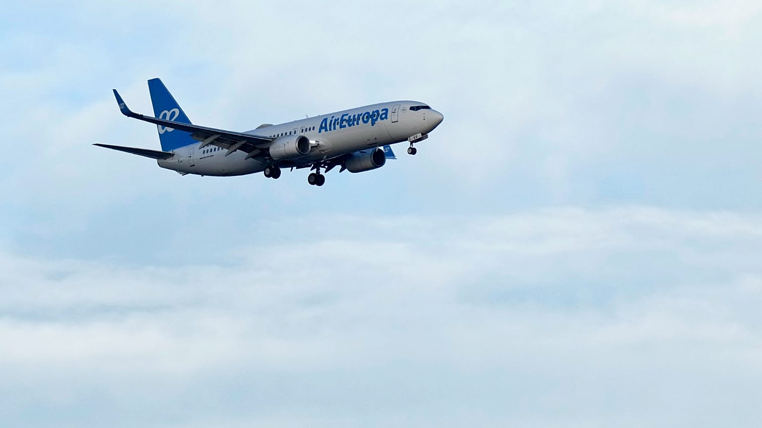 Un Boeing 737 de Air Europa aterriza en Lisboa el miércoles 5 de julio de 2023