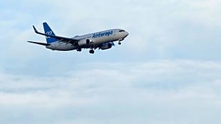 Un Boeing 737 de Air Europa aterriza en Lisboa el miércoles 5 de julio de 2023