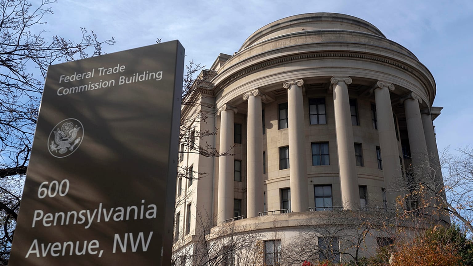 FILE. The Federal Trade Commission building is seen in Washington, Saturday, 8 Dec. 2024.