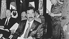رئيس العراق المخلوع صدام حسين في بغداد يوم الاثنين 23 مايو 1990