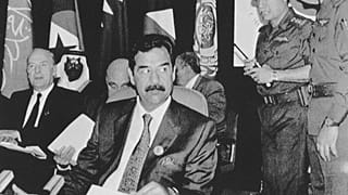 رئيس العراق المخلوع صدام حسين في بغداد يوم الاثنين 23 مايو 1990