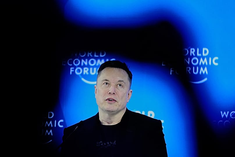 Elon Musk attends the Annual Meeting of the World Economic Forum in Davos, 22 January 2026
