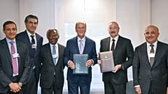 President Ilham Aliyev with Representatives of Brookfield Asset Management, BlackRock, and GIP at WEF in Davos