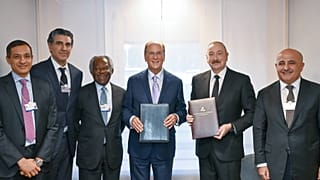 President Ilham Aliyev with Representatives of Brookfield Asset Management, BlackRock, and GIP at WEF in Davos