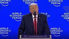 US-Präsident Donald Trump hält seine Sonderansprache auf dem Weltwirtschaftsforum in Davos, 21. Januar 2026
