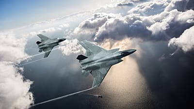Image conceptuelle de l'avion GCAP en patrouille