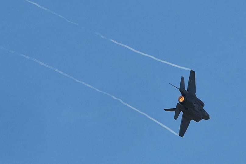 An F-35 Lockheed Martin flies at the Paris Air Show, 17 June, 2025 