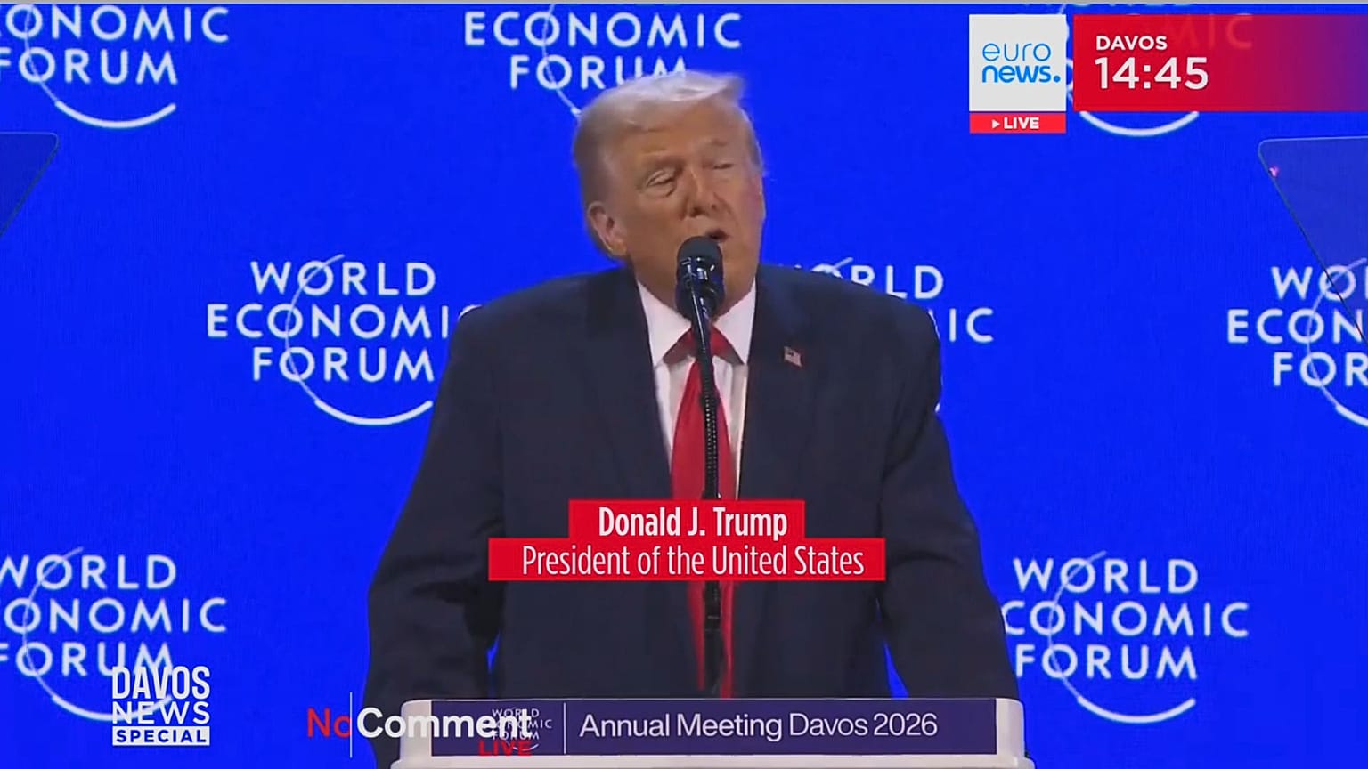 Trump beszél Davosban