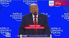 Trump beszél Davosban