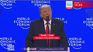 Trump beszél Davosban