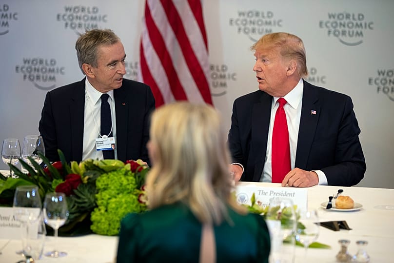 LVMH-CEO Bernard Arnault mit US-Präsident Donald Trump 2020