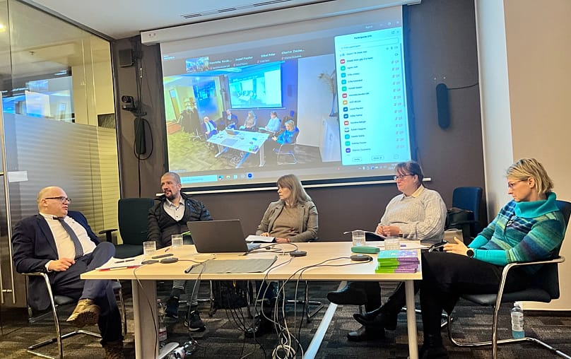 Dr. Gerő Tamás, dr. Fliegauf Gergely, dr. Lux Ágnes moderátor, dr. Hegedűs Judit és dr. Herczeg Rita - Budapest, 2025.01.22.