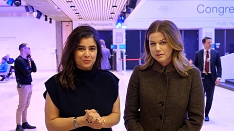 Euronews' Sasha Vakulina and Maria Tadeo