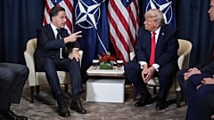 US-Präsident Donald Trump trifft sich mit NATO-Generalsekretär Mark Rutte während eines Treffens auf dem Weltwirtschaftsforum in Davos, 21. Januar 2026