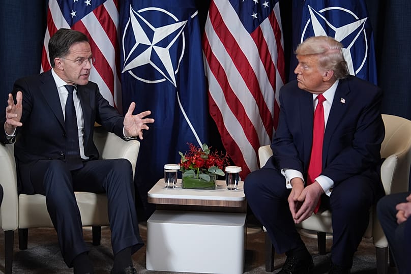 Mark Rutte e Donal Trump al World economic forum, Davos, 21 gennaio 2026