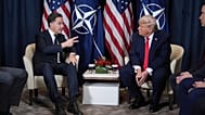 President Donald Trump, right, meets with NATO Secretary General Mark Rutte during a meeting on the sidelines of the Annual Meeting of the World Economic Forum in Davos