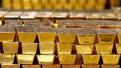 Archiv: Goldbarren in einem Tresor der US-Münzanstalt