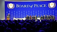 US President Donald Trump speaks at a Board of Peace charter announcement during the Annual Meeting of the World Economic Forum in Davos, 22 January 2026