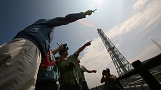 TEPCO'nun Kashiwazaki'deki Kashiwazaki-Kariwa nükleer santralinin bir kısmının görünümü, 18 Temmuz 2007