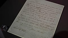 El testamento de la escritora británica Jane Austen expuesto en la exposición Love Letter de los Archivos Nacionales de Londres, 21 de enero de 2026.