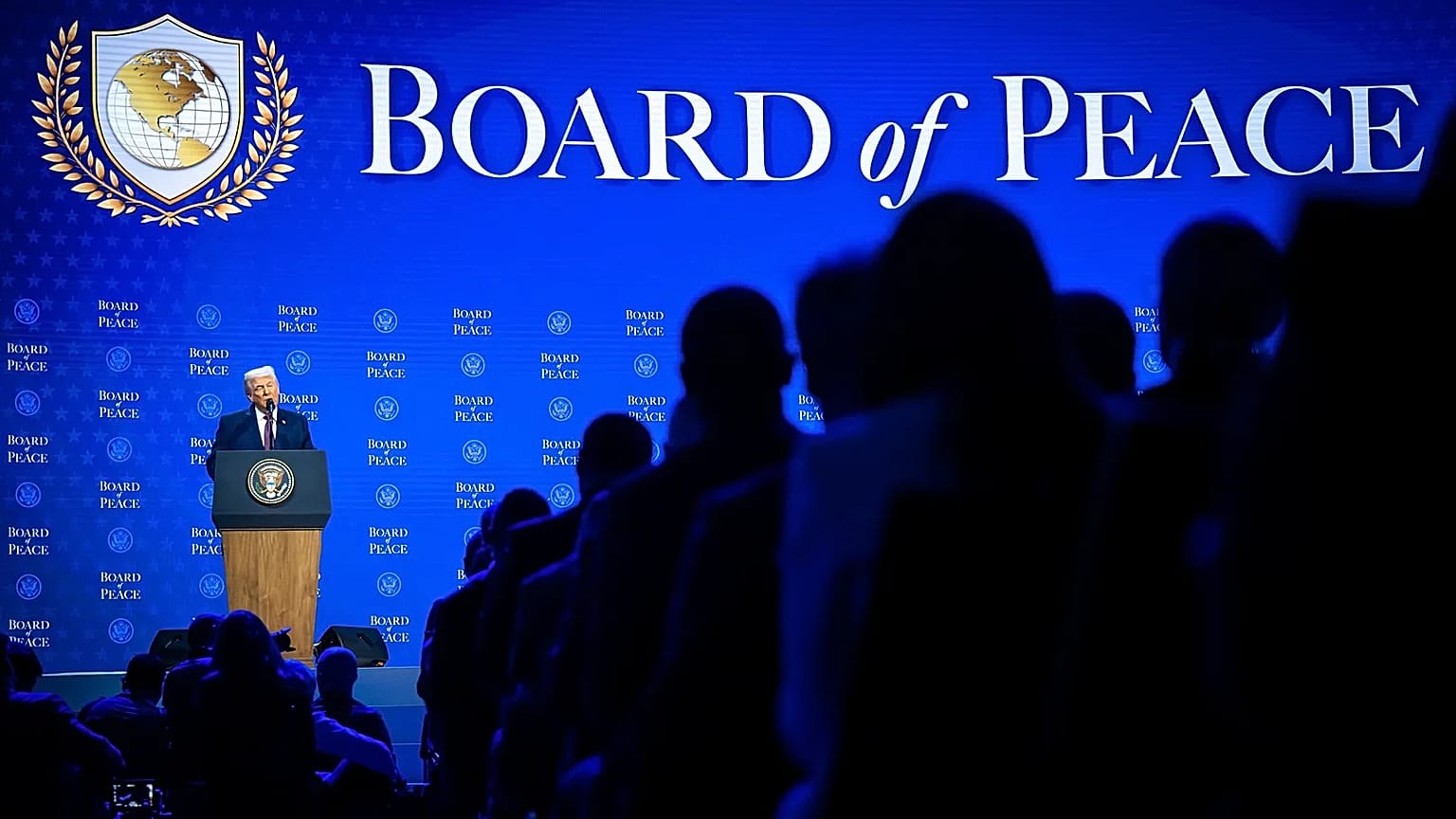 US President Donald Trump speaks at the Board of Peace meeting in Davos, 22 January, 2026