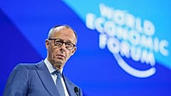 German Chancellor Friedrich Merz speaks during the Annual Meeting of the World Economic Forum in Davos, 22 January, 2026
