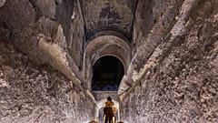 A Colosseum restaurál Commodus-átjárójának egy részlete