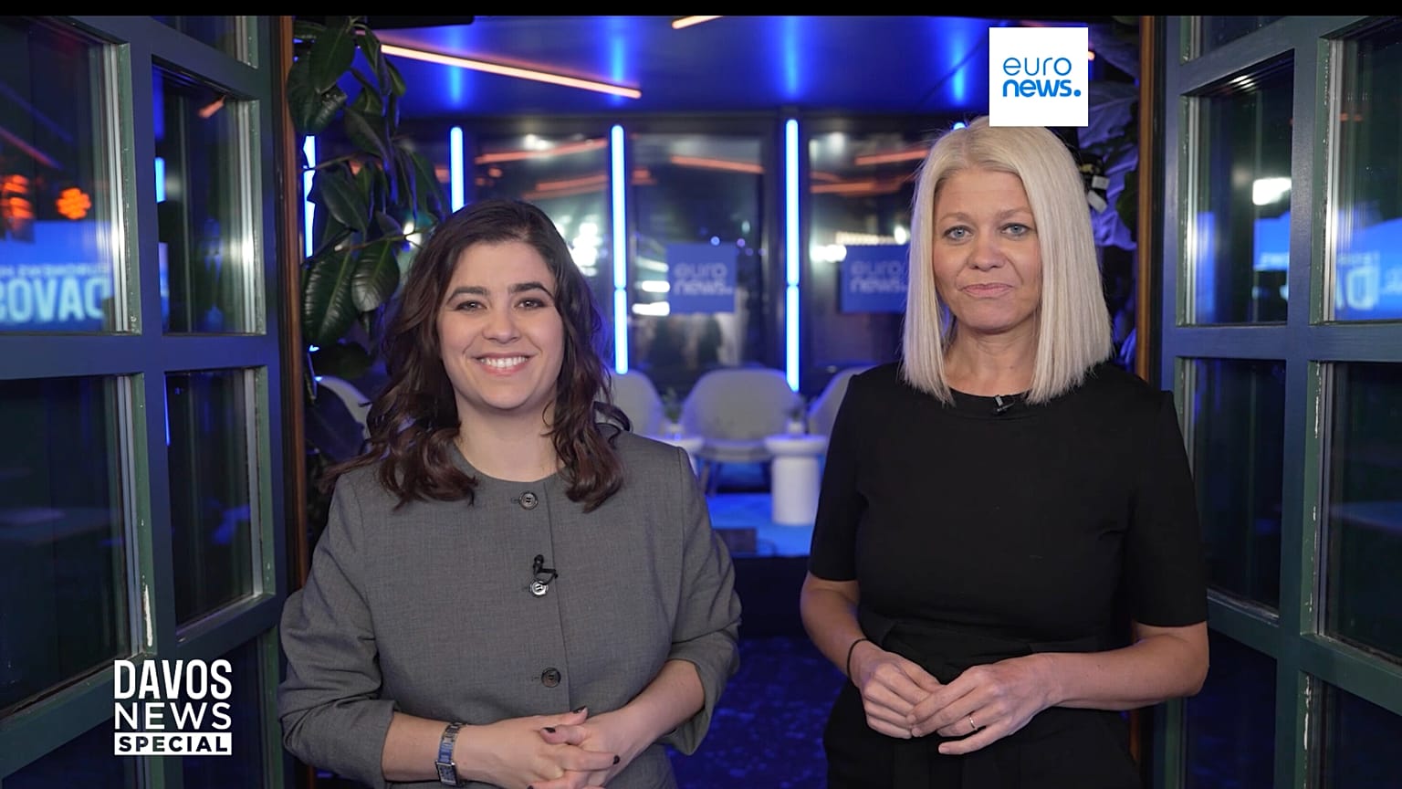 Euronews Maria Tadeo & Jane Witherspoon in Davos