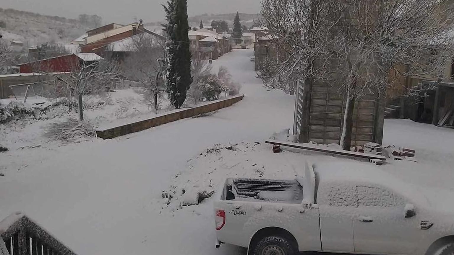Queda de neve em Bragança
