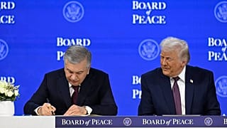 Şevket Mirziyoyev ile Donald Trump