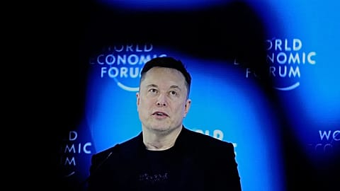 Elon Musk attends the Annual Meeting of the World Economic Forum in Davos, 22 January, 2026