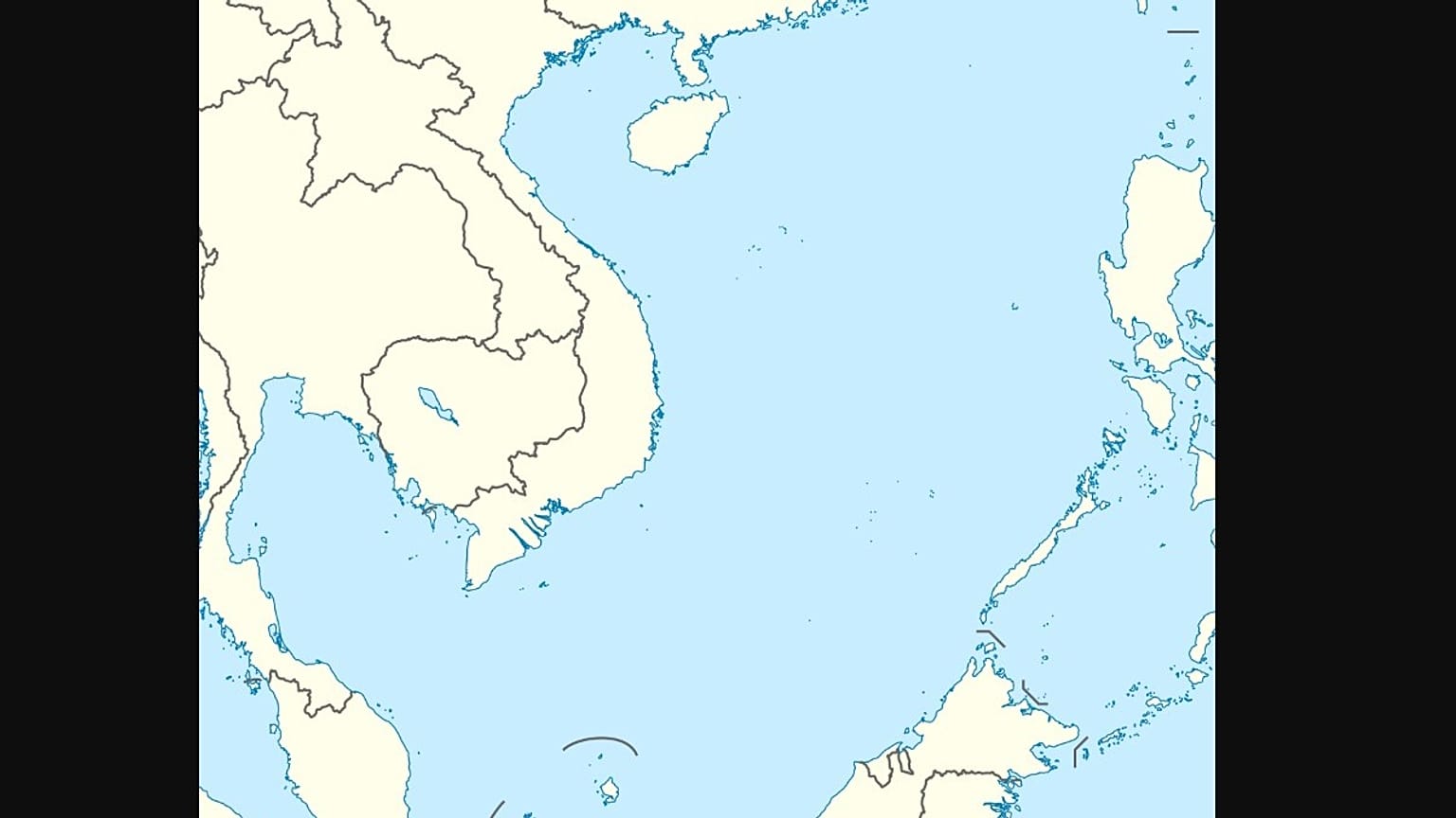 Haritada Güney Çin Denizi