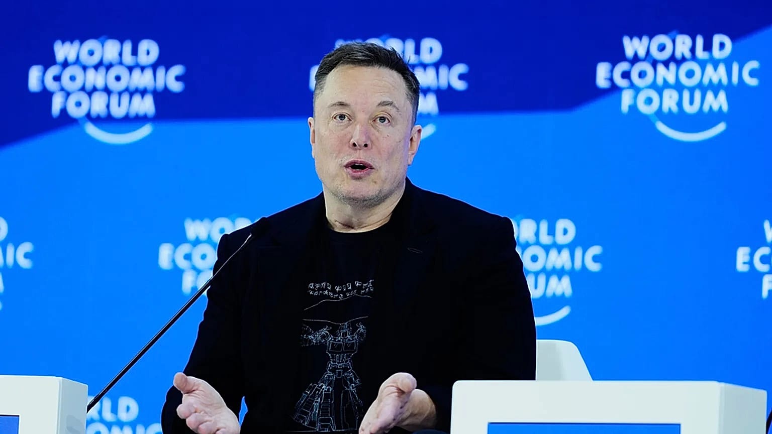 Elon Musk, Davos'ta.
