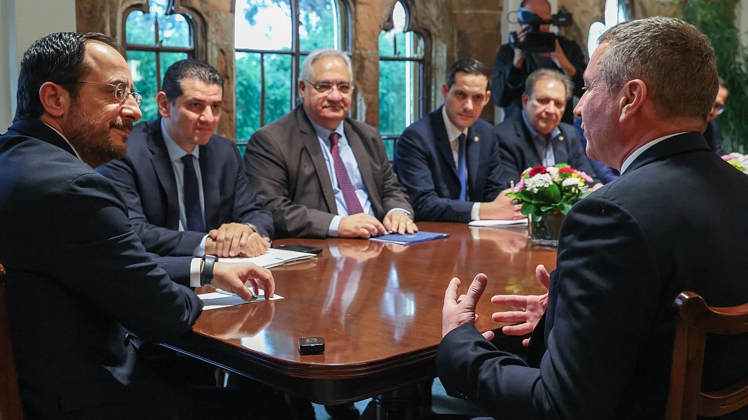 Συνάντηση του Προέδρου της Κυπριακής Δημοκρατίας με τον αντιπρόεδρο της ExxonMobil, Τζον Άρντιλ.