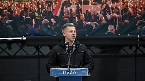 Macaristan'da muhalefet partisi Tisza lideri Peter Magyar.