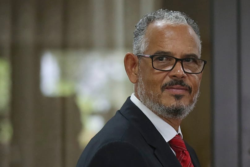 Haiti's Prime Minister Alix Didier Fils-Aimé attends the inauguration of the nation's new cabinet in Port-au-Prince, 16 November, 2024